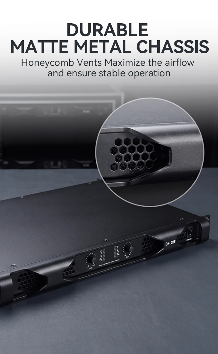 Paulkitson DN208 2-Kanal Professioneller Leistungsverstärker Klasse-D 2Ω 2×1600W Hochleistungsverstärker für Bühnenkonzerte und Live-Lautsprechersysteme – Detail 5