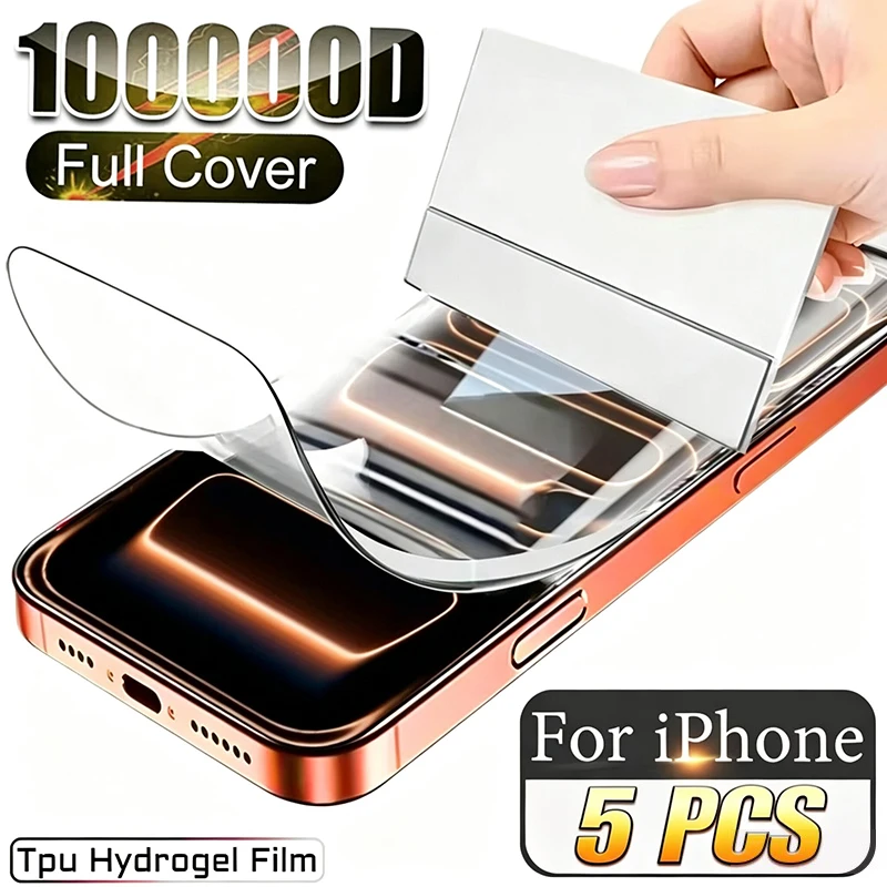 Soft Hydrogel Film For iPhone 18 Pro Max Screen Protector for iPhone 17 16 15 14 13 12 11 Pro Max Air 16e Mini 7 8 Plus SE XR XS