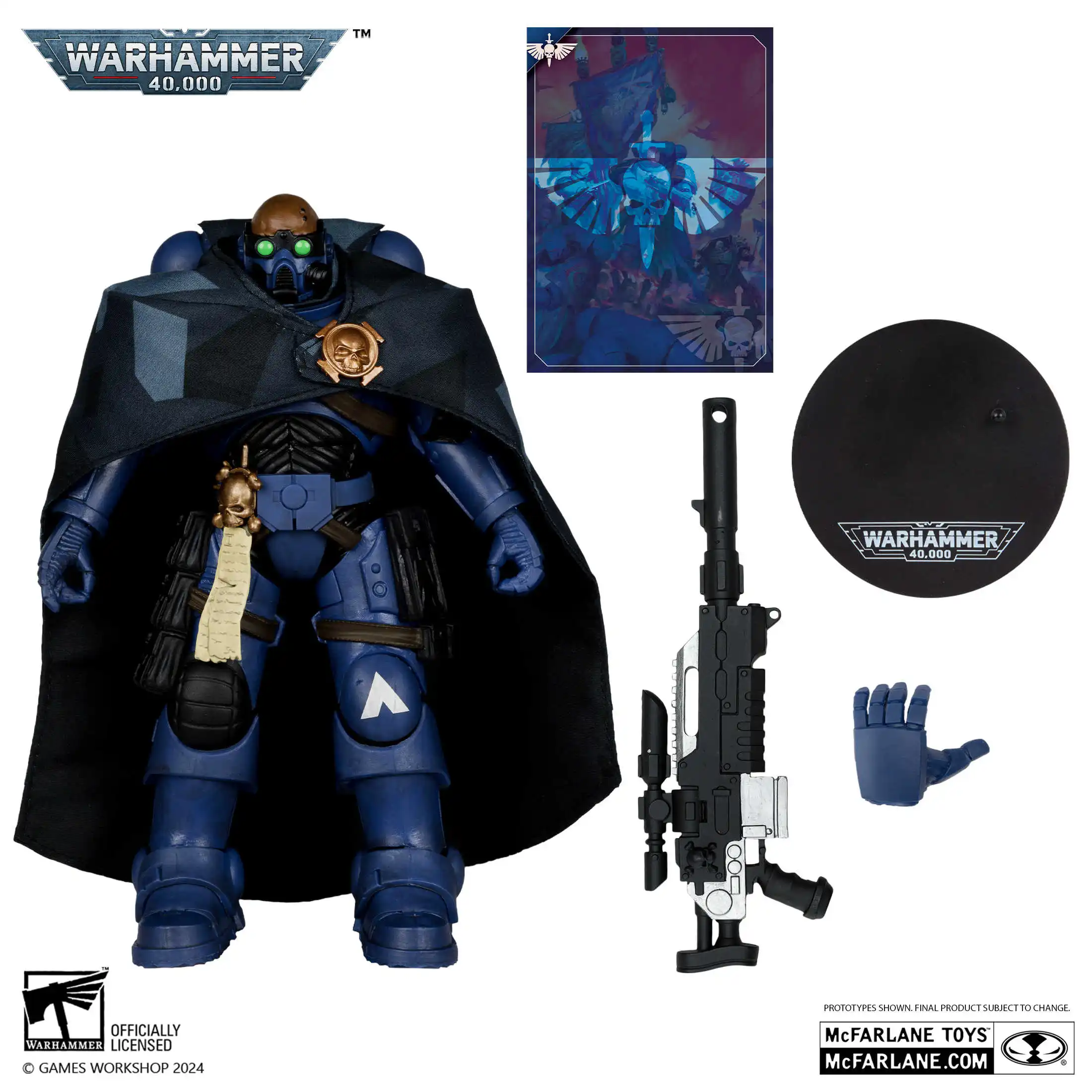 7 Inches Genuine Macfarlane Warhammer 4k Astra Militarum Kasrkin Space Marine Eliminator Action Figure Peripheral Decor Figurine