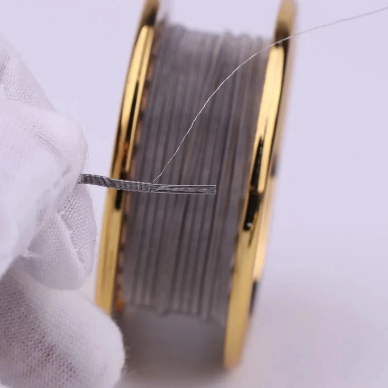 5M/roll NEW XFKM SS316L NI80 High Density Multi Strands Fused Clapton Coils Super alien super juggernaut coils wire