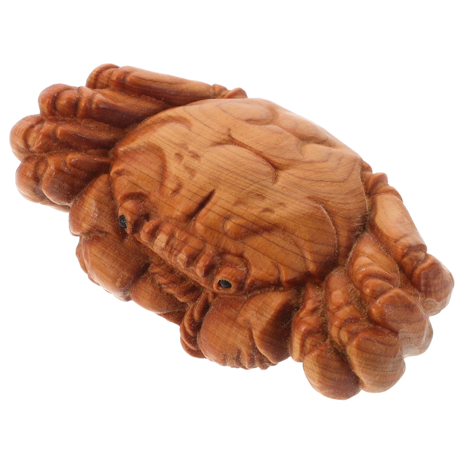 

Ornaments Artificial Faux Decoration Toy Pen Holder Wooden Decors Miniature Crab Figure Lifelike Bedroom Crab Model Imitation