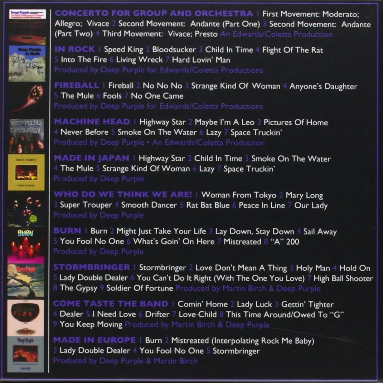 Deep Purple The Complete Albums 1970-1976 10CD Box Set, Japanese Limited Import Edition, Classic Hard Rock Music CD Collection