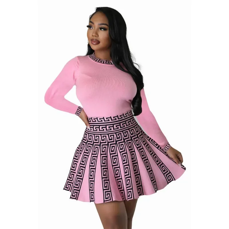 Casual Ruffle Plaid Mini Party Dress donna autunno inverno Knit Part Club Night Out Sweat Dresses Women Activewear Outfits