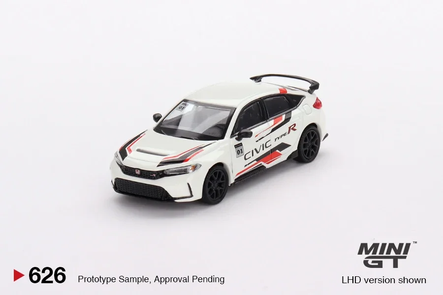 MINIGT 1/64 Honda Civic Type R 2023 Honda Thanks Day Vietnam MGT00626-CH Car Alloy Diecast Model Kids Xmas Gift Toys for Boys