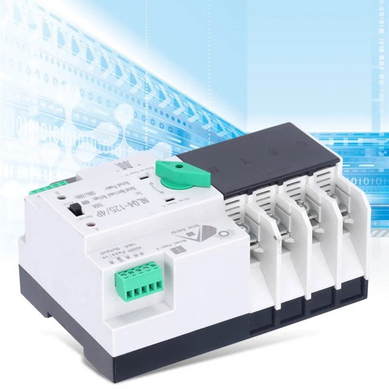 

Dual Power Automatic Transfer Switch Millisecond Circuit Fast Controller NLQ4-125/4P 100A 220V