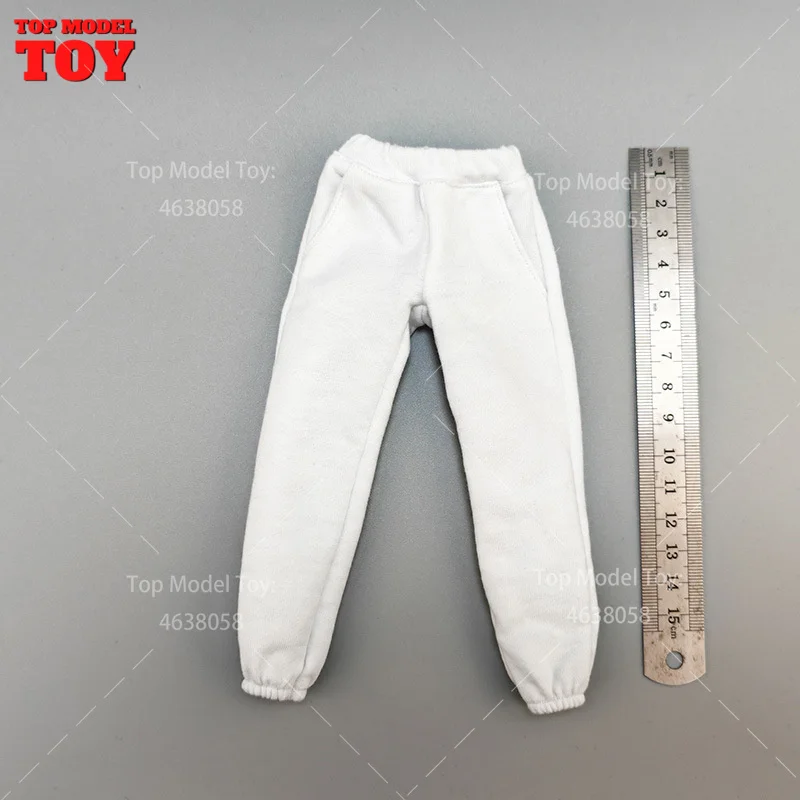 1/6 Scale White Casual Hoodie Long Short Sleeve Pants Set Clothes Accessory Model Fit 12\'\' Male Soldier Action Figure Body Dolls
