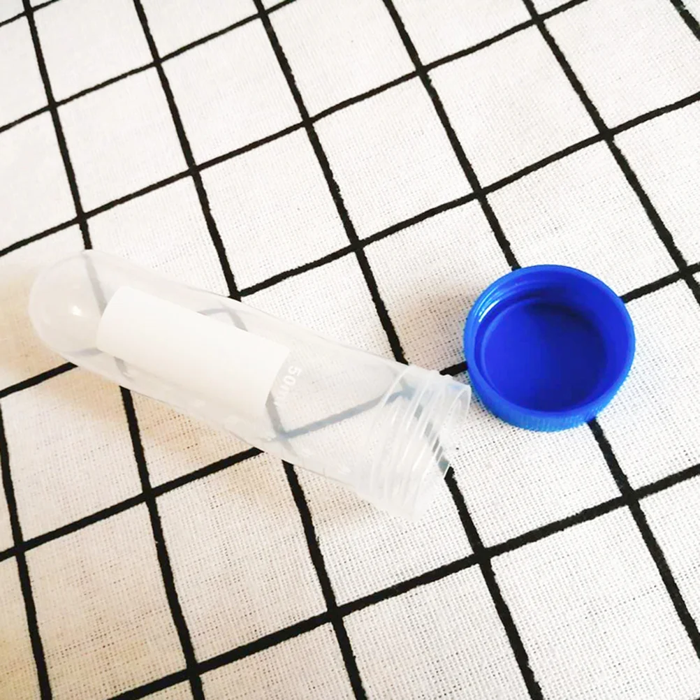 

10 pcs Plastic Storage Bottles For Needles Beads Organizer Transparent Container With Blue Lid Needle Storage Barrel Diy Craft