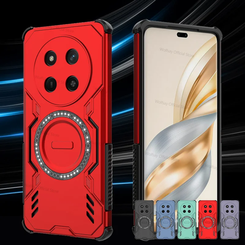 

Магнитный рассеивающий тепло чехол для Honor Magic 7 Lite, чехол для Honor Magic 7 Lite, противоударный чехол для беспроводной зарядки Magsafe