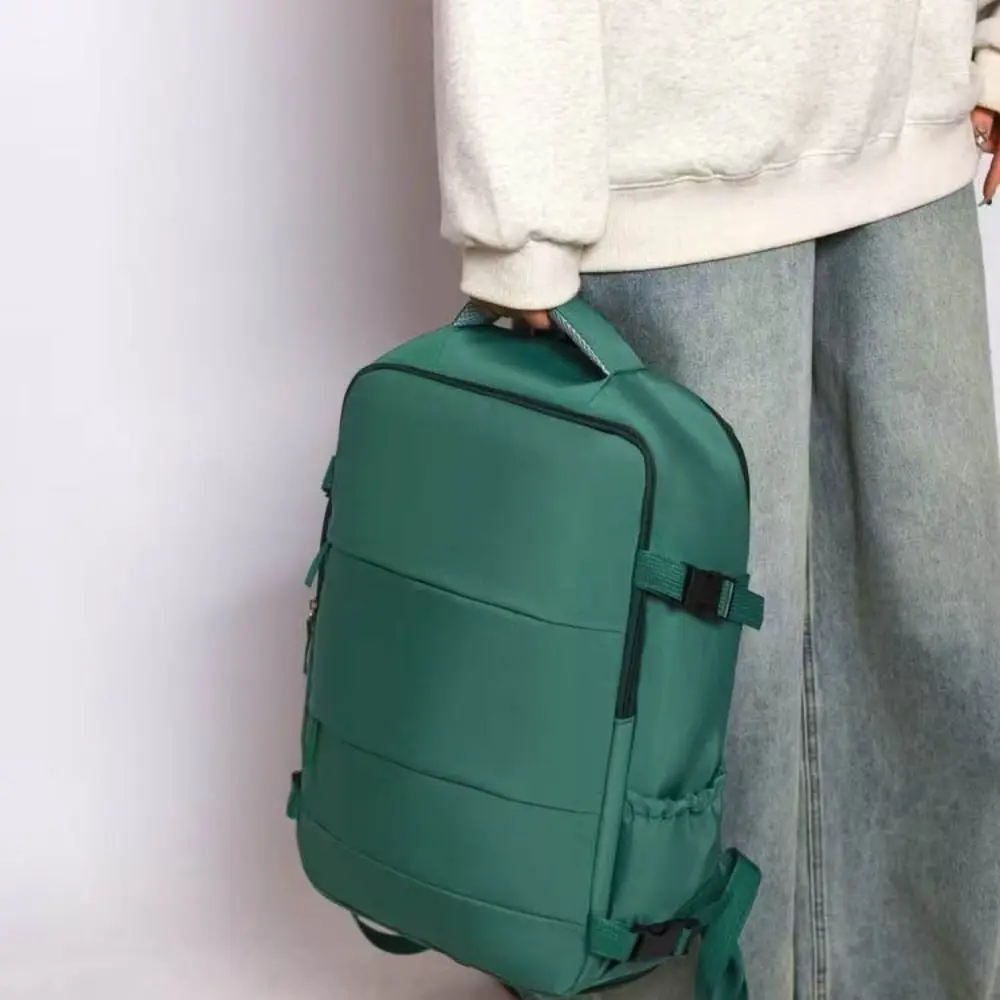 軽量女性のバックパック大容量ポータブル学生通学無地防水旅行ラップトップリュックサックビジネス