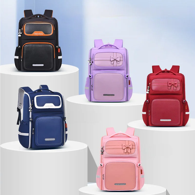 

Kawaii Bow Children Girls Schoolbags Large Capacity Waterproof Elementary School Students Bookbags Fashion Boys Kids Backpacks