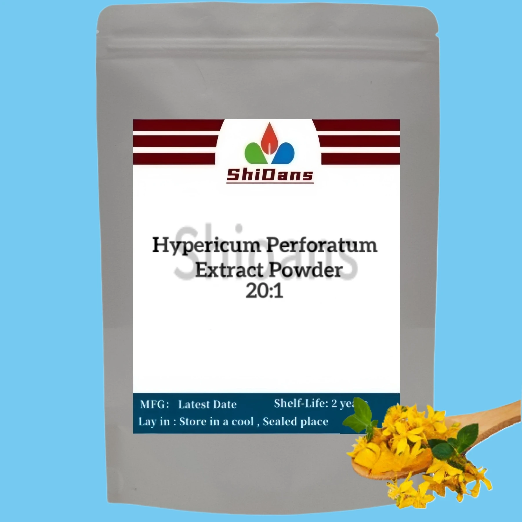 

8DYH Global Customized with Aluminum Foil Bag Packaging for Hypericum Perforatum Extract 20:1 Bulk Out Packing