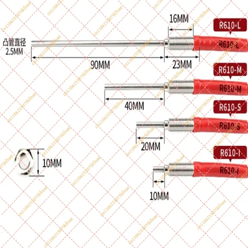 M6 Diffuse Reflective Optical Fiber Sensor with Amplifier (2pcs) | R610/RS610 Series Convex Head Photoelectric Sensor