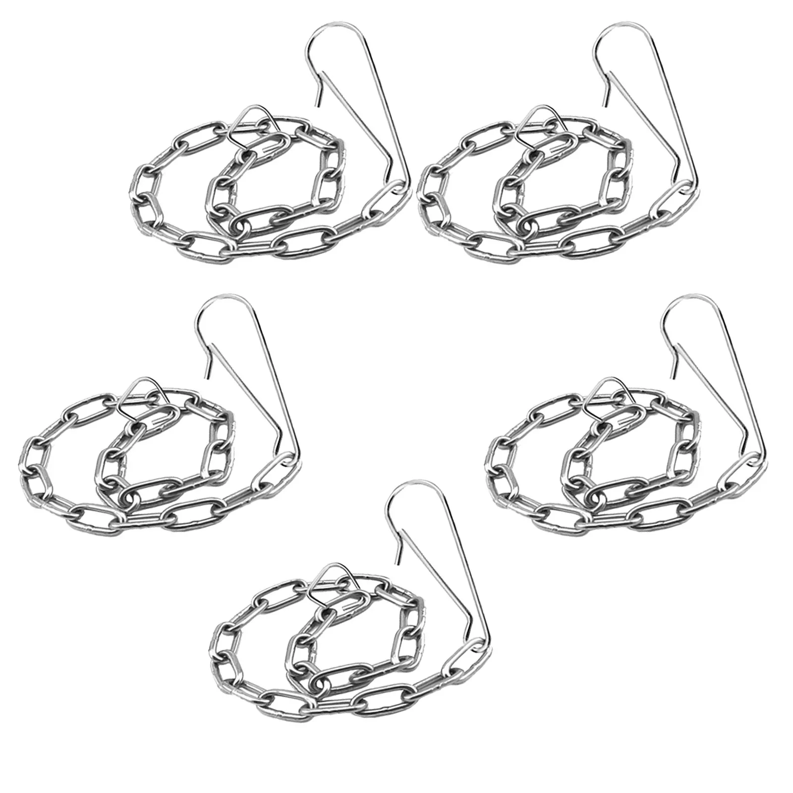 

5Pcs Toilet Baffle Chain Stainless Steel Long-Lasting Flapper Replacement Kit Easy Install Toilet Flapper Lift Chain Repair
