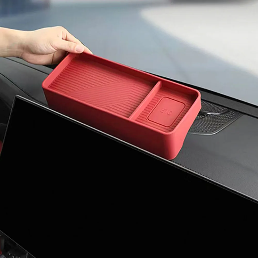 Silicone Storage Tray Behind Central Control Screen Fit For Zeekr 8X 2026-2027 Essential Items For Car Interiors