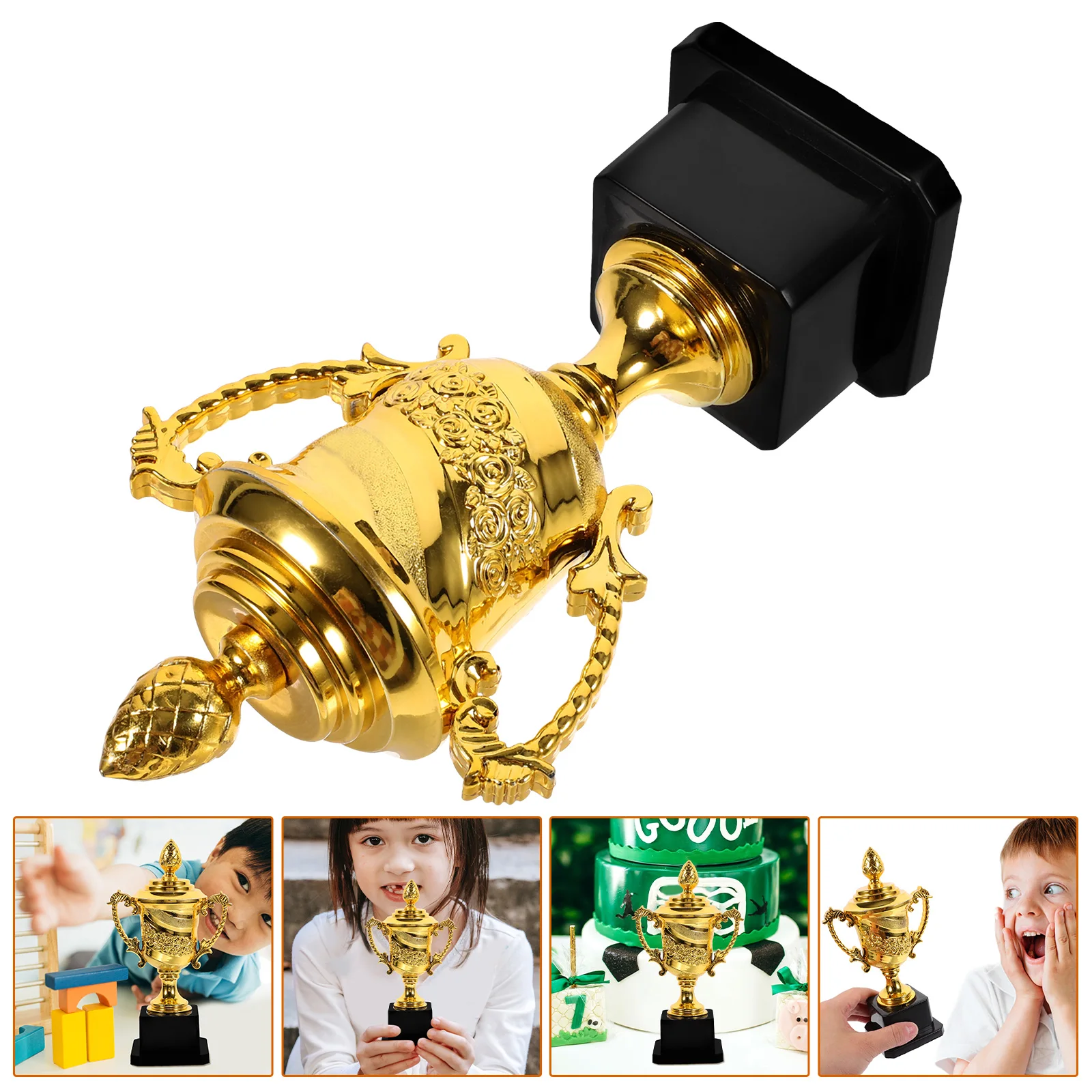 

Mini Trophy Award Trophies Plastic Gold First Place Cup Children Reward Cups Soccer Trophy Kids Lightweight Sturdy Versatile