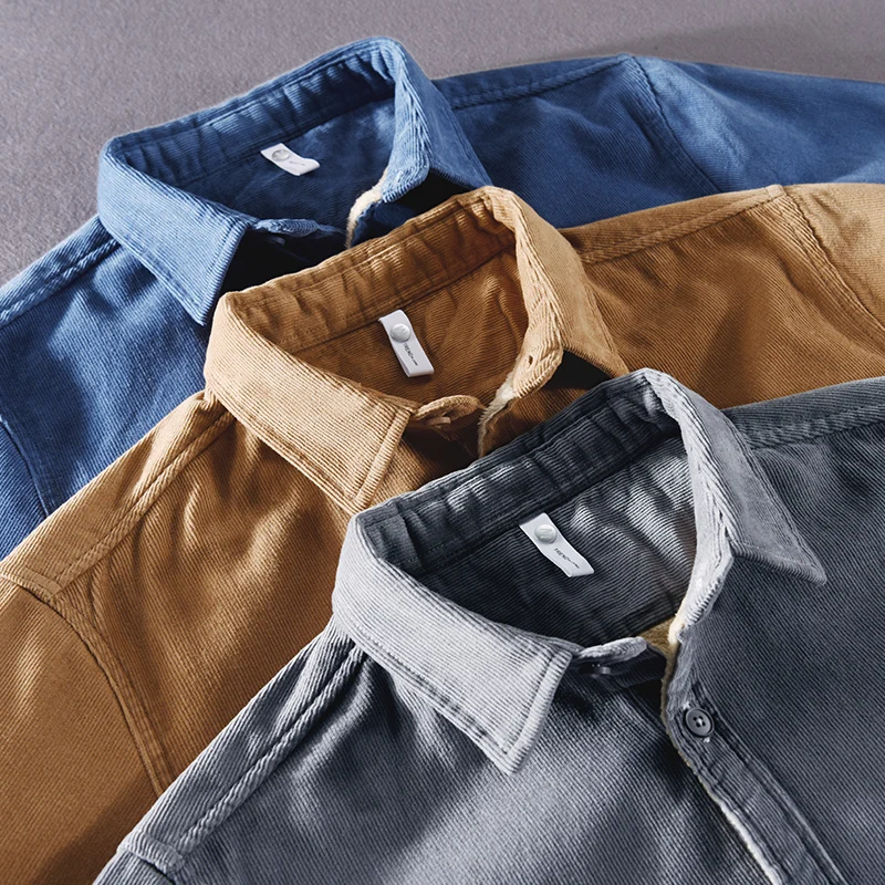 

Thickened Plush Cotton Brand Shirts For Men Fashion High Quality Comfortable Long-sleeve Plus Size Top Clothes Camisa Masculina