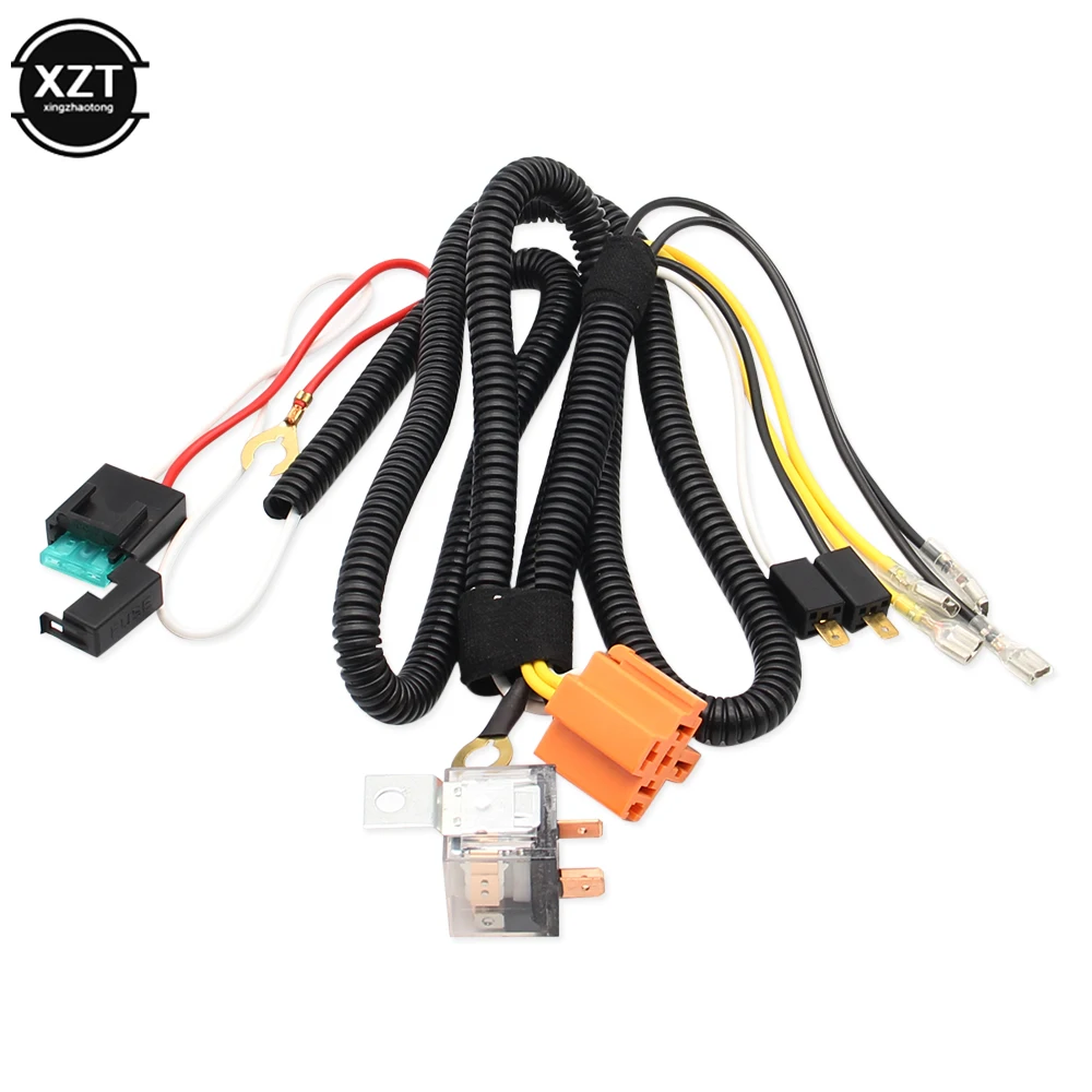 Universal 12V Horn cable Relay For Grille Mount Blast Tone Horns motorcycle horn wire Wiring Harness Kit Car Truck Relay Fuse