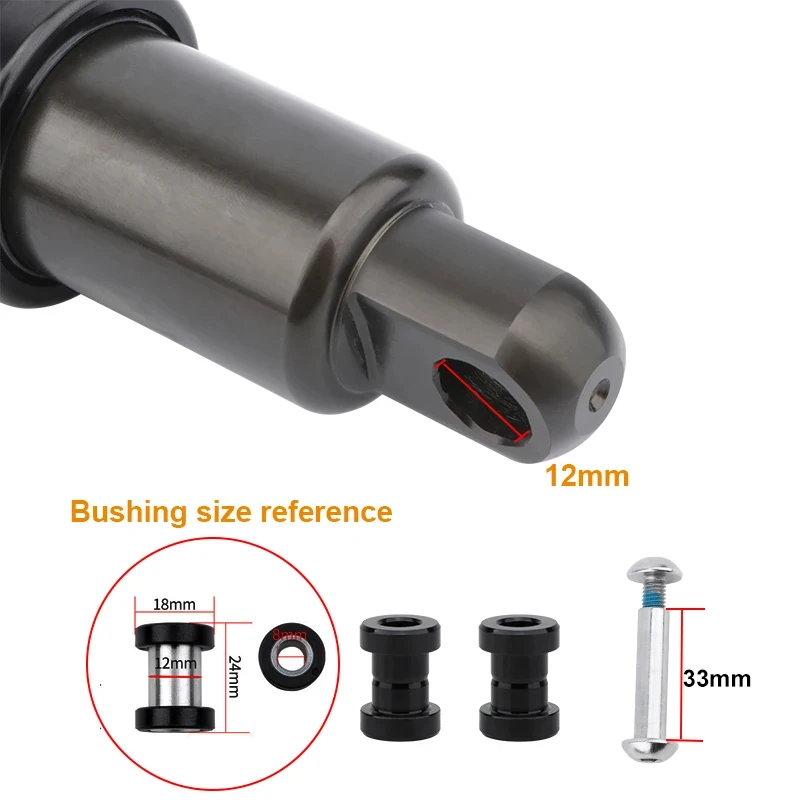 MEROCA Bicycle Rear Shock Absorber 125/150/165/190mm Mountain Bike Oil Spring Shock Absorber