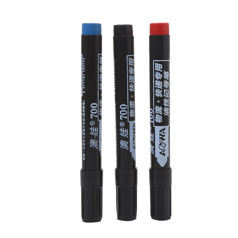 Pennarello oleoso nero/rosso/blu pennarello permanente pennarello multifunzione penna impermeabile forniture scolastiche per ufficio penna di grande capacità