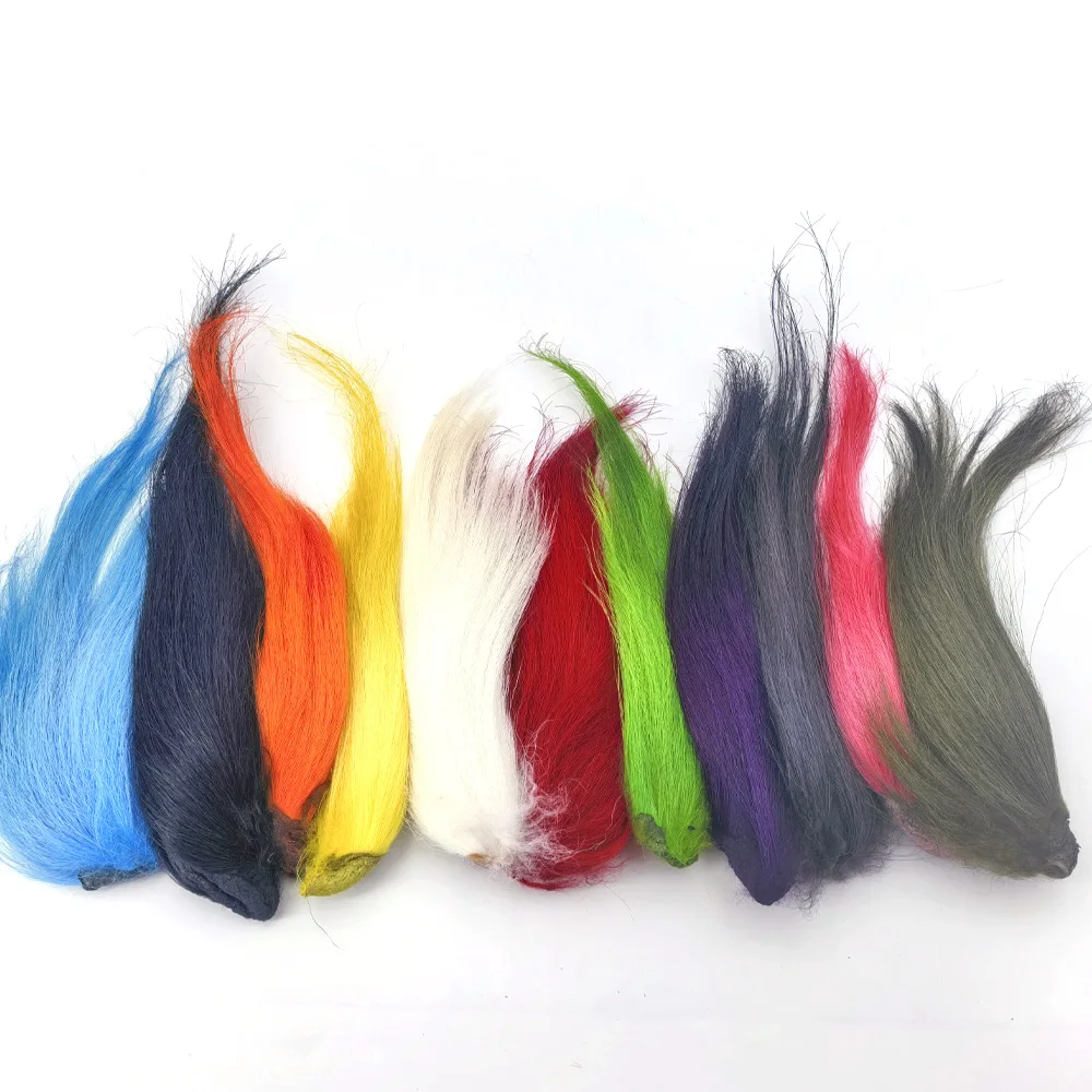 Dyed Natural Goat Tail Hair Fly Fishing Tying Material For Salmon Steelhead Patterns Streamers Wet Flies Lure Knotting