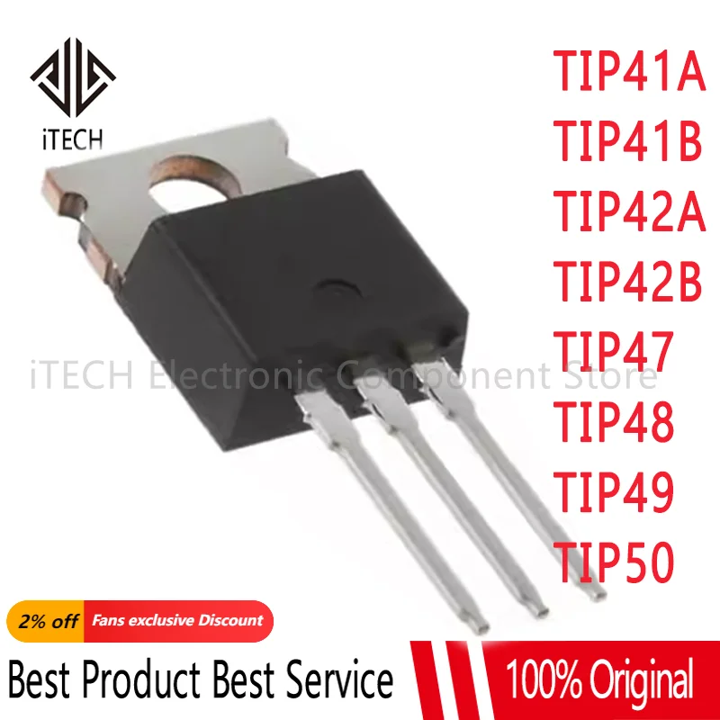 1PCS TIP41A 41B 42A 42B 47 48 49 50 encapsulated TO220 In-Line Power Transistor