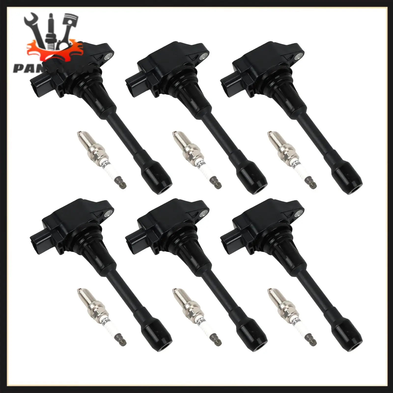 

6pcs Ignition Coils + 6pcs Iridium Spark Plugs For INFINITI EX37 G37 Q50 Nissan 370Z UF617 Ignition System Coil Wear Part