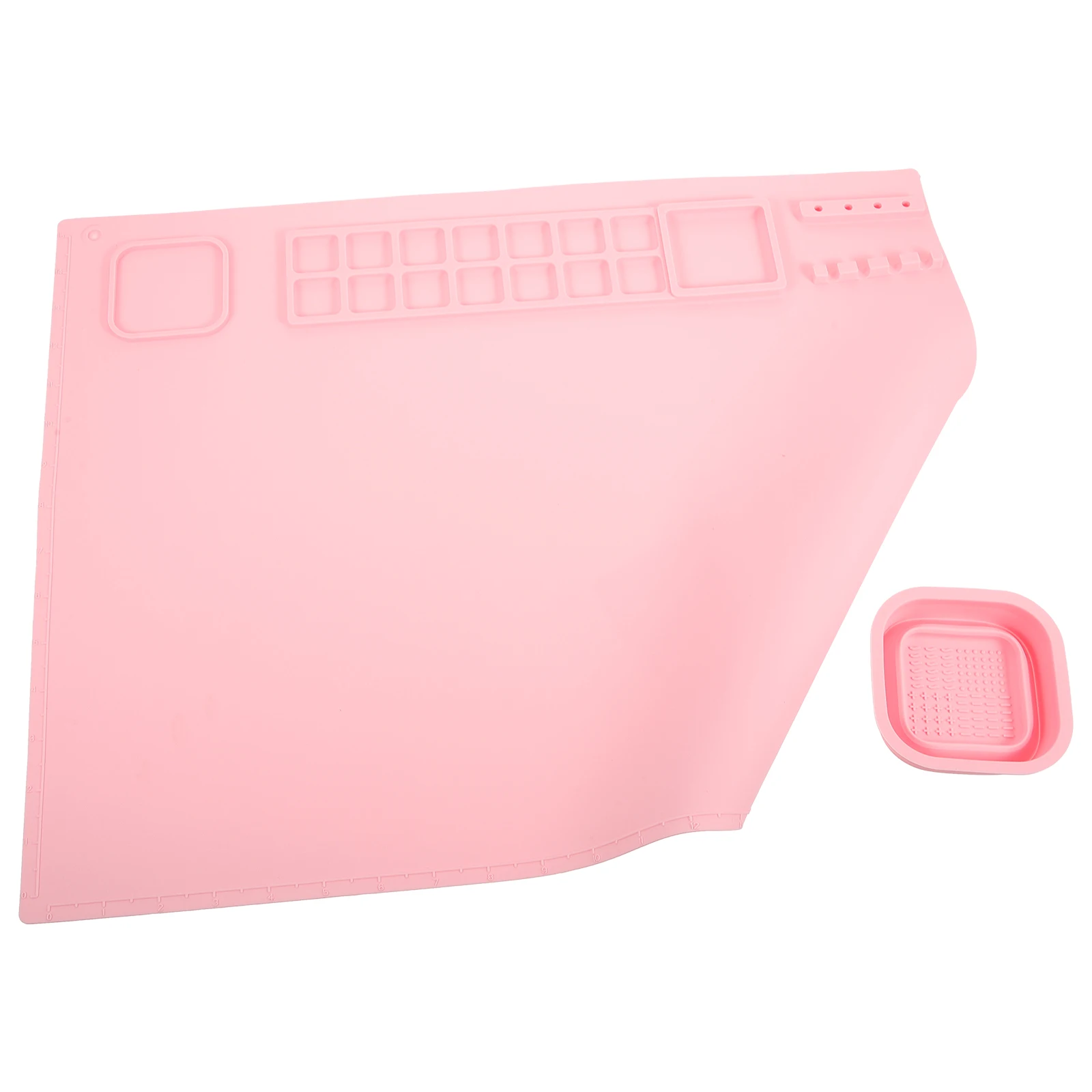

Silicone Drawing Mat Paint Tray Painting Color Mixing Trays Palette Spray Child Pigment Container Artist Student Kids DIY