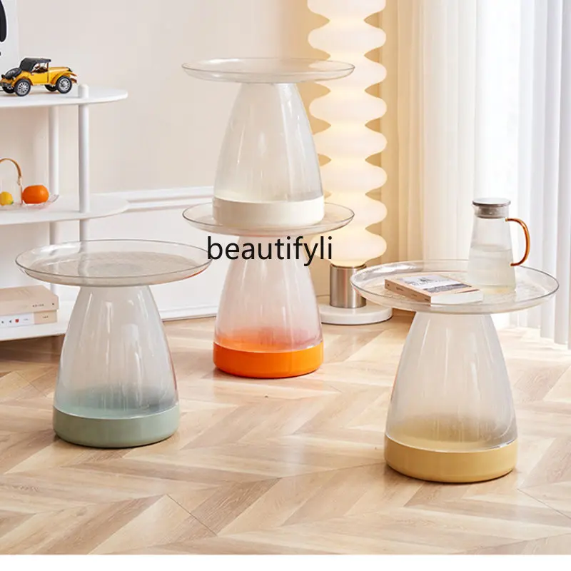 zq Nordic Living Room Floor Stand Decoration Coffee Table Sofa next to Bedroom round Bedside Table Home Decoration Side Table