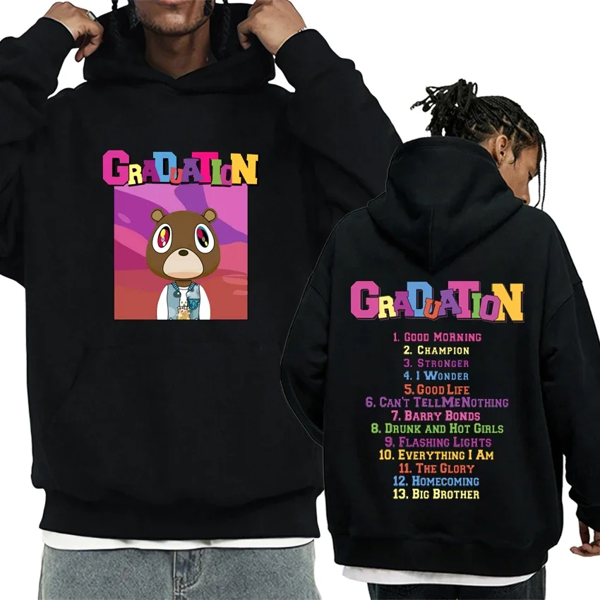 Rapper Kanye West Graduation New in Hoodie Men Women ' s vintage Casual Oversized Sweatshirts Unisex Fashion Fleece pullovers