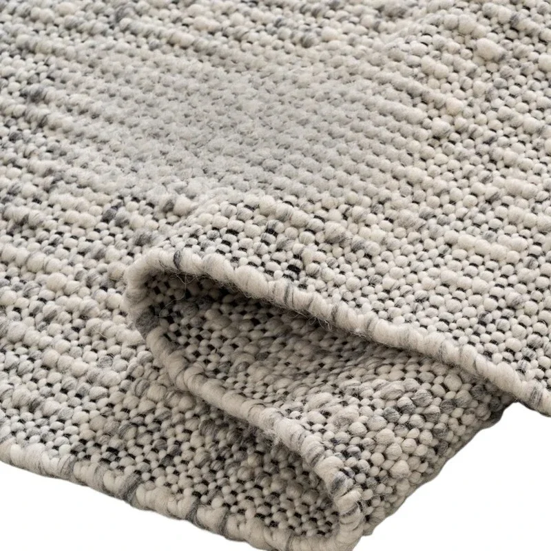 

Handmade wool medieval carpet living room bedroom 2024 new light luxury premium bedroom glue-free solid color floor mat