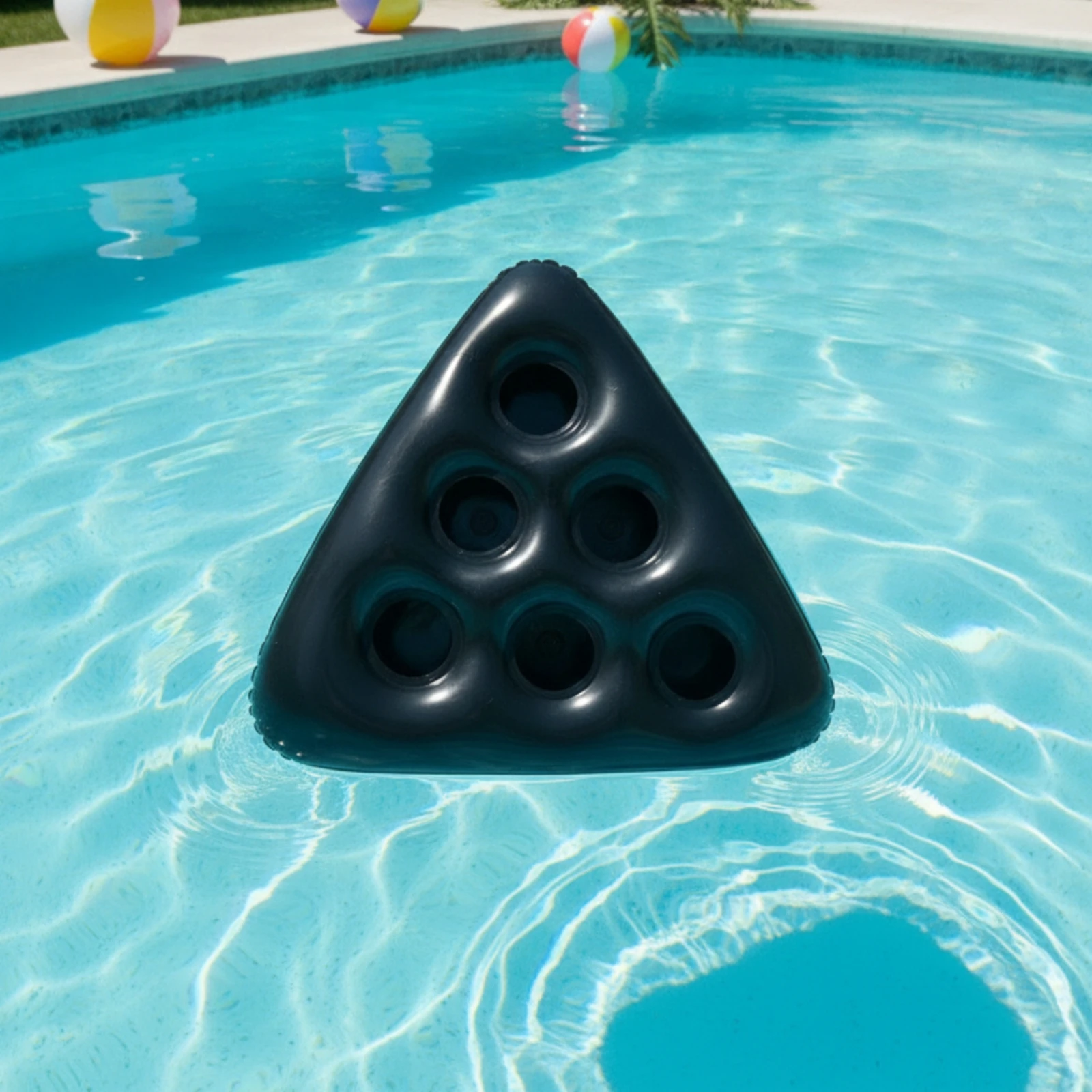 Inflatable Drink Holder with Tether Compact Inflatable Drink Holder Pool Accessory Fun Unique for Party Hosts, Swimming Pools