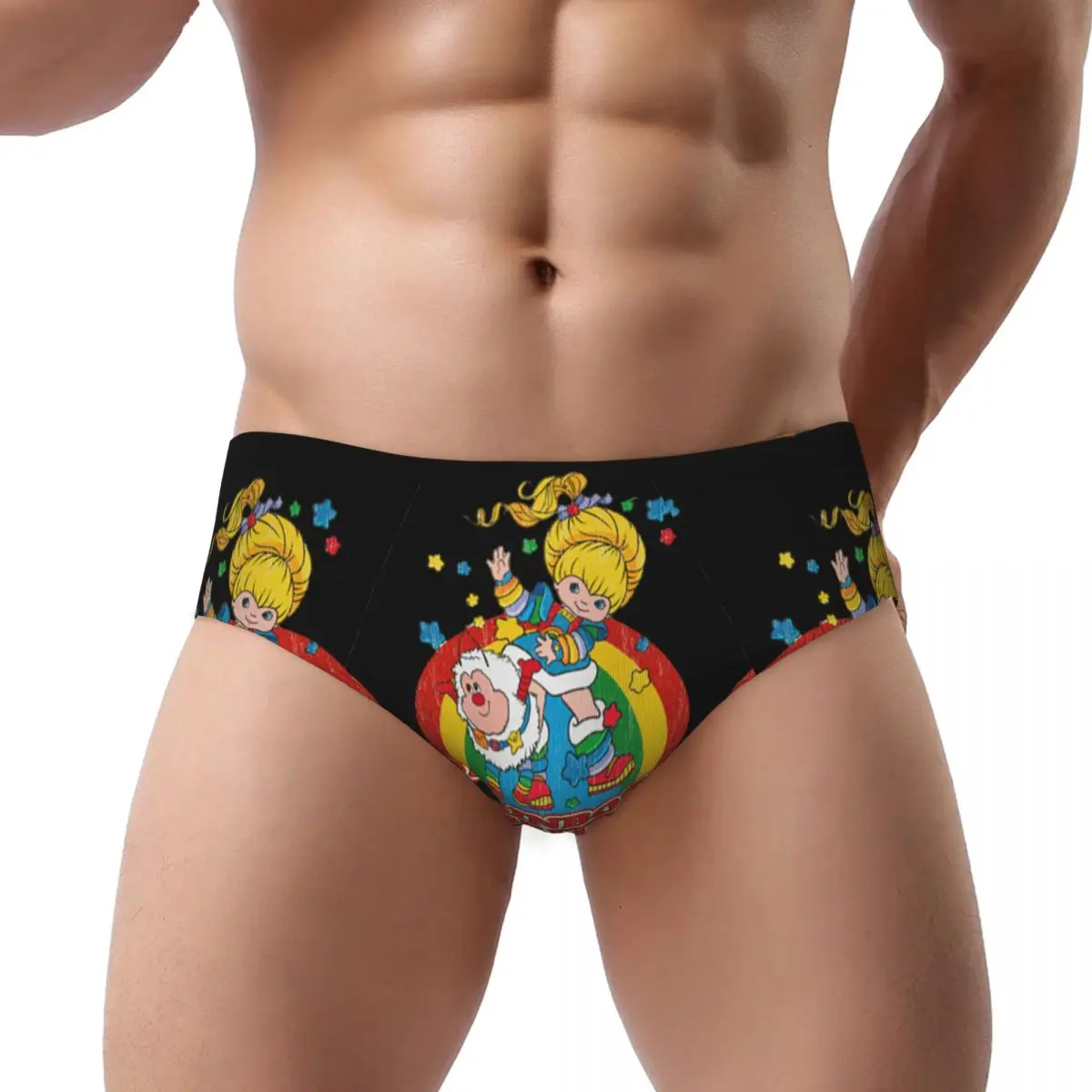 

Rainbow Brite Vintage Colorful Design Male Triangle Panties Ventilate Boxer Underpants Short Underwear for Homme Man