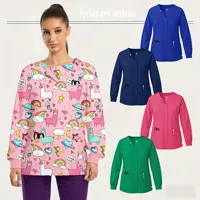 Chaqueta de Enfermera para Mujer, Uniforme Médico, Ropa de Trabajo para Hospital, Clínica Dental, Farmacia, Veterinaria, Tienda de Mascotas