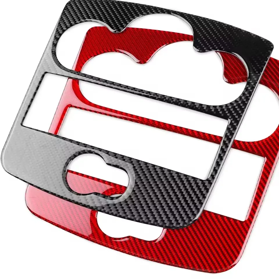 For Renault Clio MK3 2006-2012 Carbon Fiber Car Center Console Dashboard Trim Radio AC CD Panel Cover Sticker Auto Accessories
