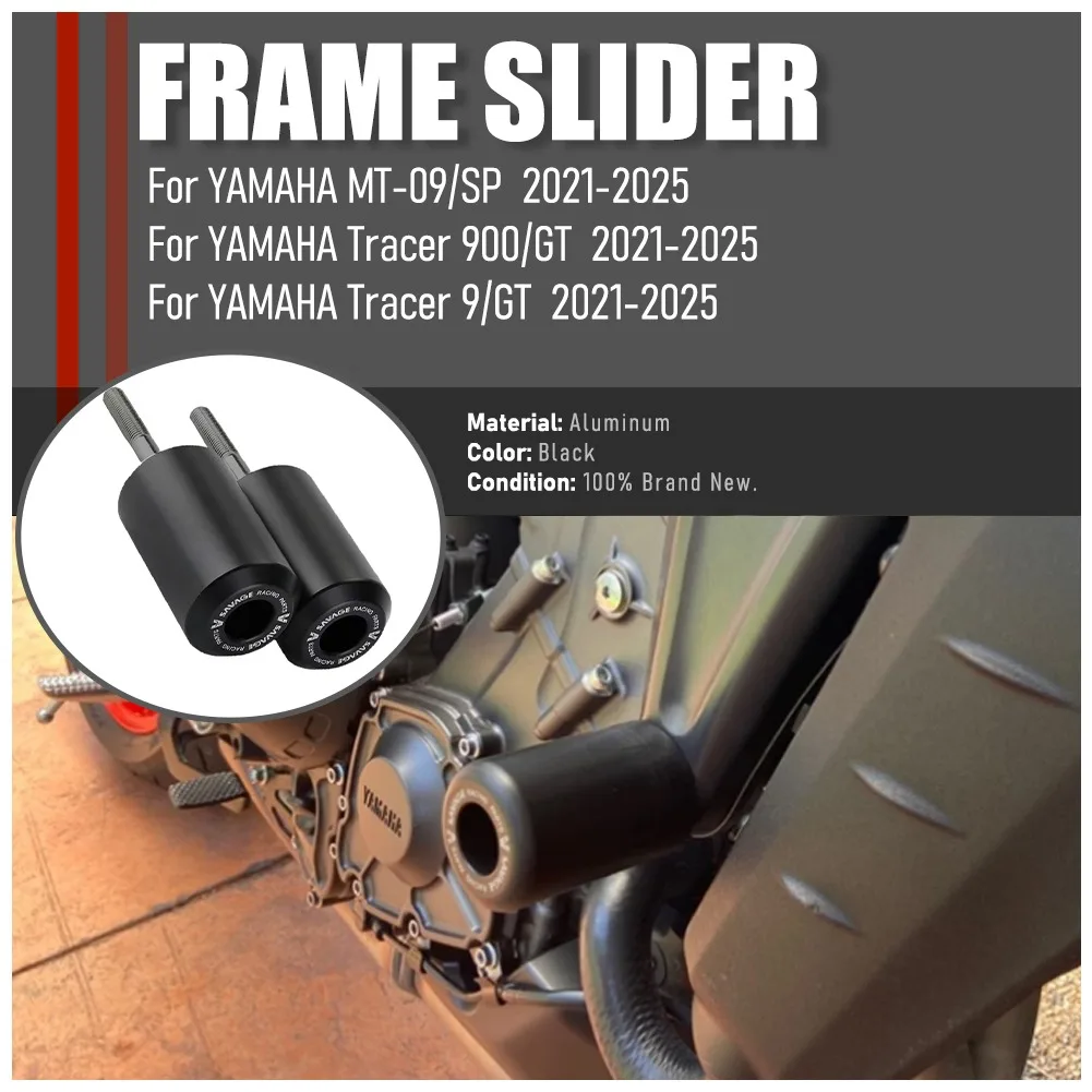 

MT09 Motorcycle Accessories Frame Sliders Falling Protection Crash Protector Pad For YAMAHA MT-09 SP Tracer 900 GT 9GT 2021-2025