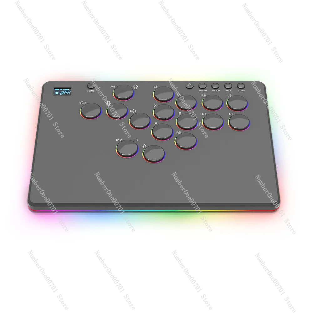 

HITBOX Keyboard RGB Lighting Joystick 14-Key Street Fighter 6 Fighting Keyboard Supports Macro Programming Replaceable Keys