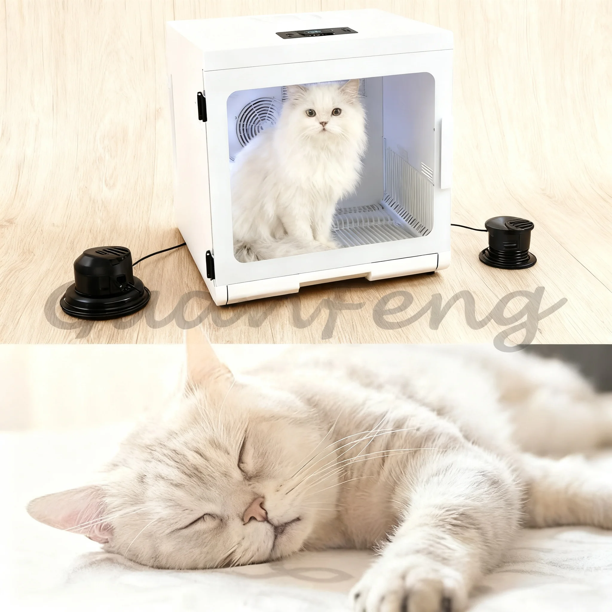 Smart Automatic Pet Dry Room, Constant Temp Natural Wind Dryer Box for Home Grooming Cats & Dogs