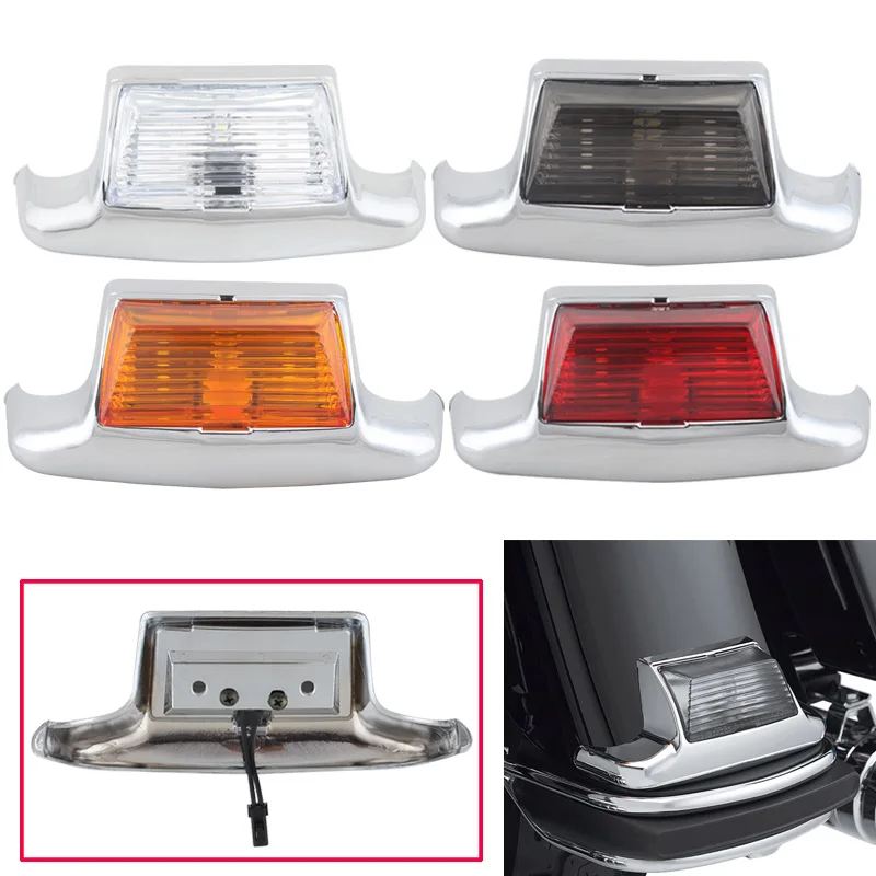 Motorcycle Rear Fender Tip Light Lamp Edge LED For Harley Touring Road King Electra Glide Classic Softail Heritage FLSTC FLHR