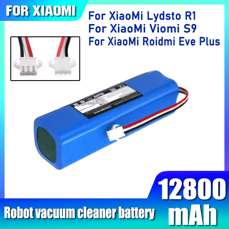 Quality assurance,14.4V 12800mAh, for Xiaomi Lydsto R1 Pro HD-STYTJ-W03 S1 YM-S1-W03 G2 robot vacuum cleaner battery replacement