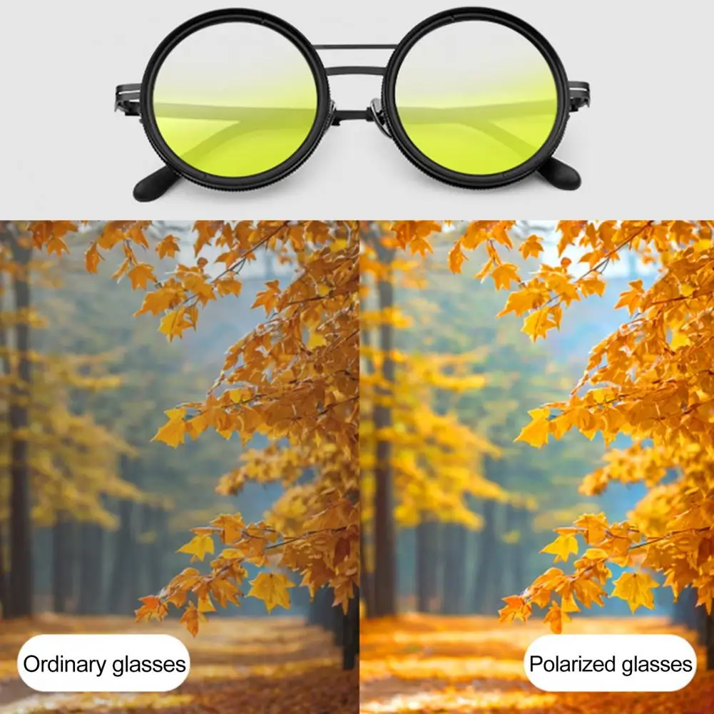 軽くて快適なサングラス 高度な Nd フィルター付きサングラス レトロ ラウンド 偏光サングラス メンズ ビーチ用