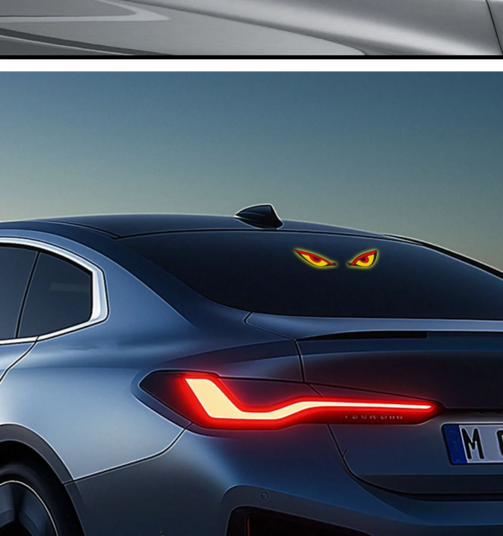 Solarbetriebene Auto-Neonleuchte Kabellose Coole DEMON EYE LED-Ambientebeleuchtung Saugnapf USB-Aufladbare Atmosphäre-Atemlampe – Detail 20