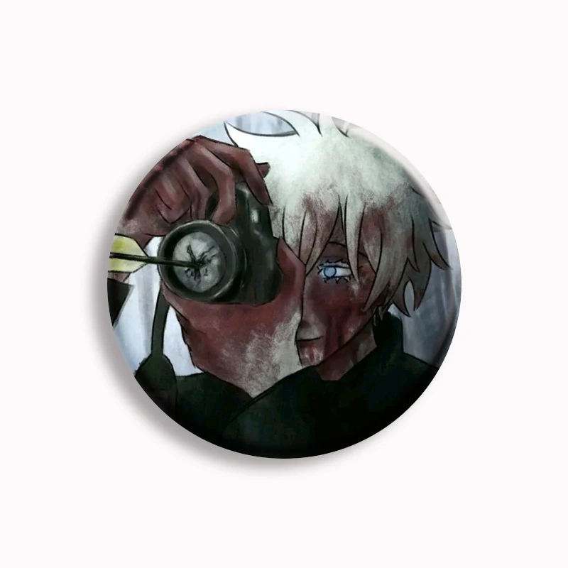 Jujutsu Kaisen Satoru Gojo y Suguru Geto Fanart botón Pin divertido Meme broche creativo Japón cómic Anime insignia bolso coleccionable para fanáticos