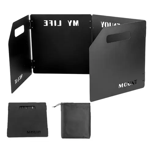 4 중 가스 스토브 바람막이, 야외 피크닉 요리 버너, 접이식 방풍 실드, 스테인레스 스틸 캠핑 스토브 바람막이 