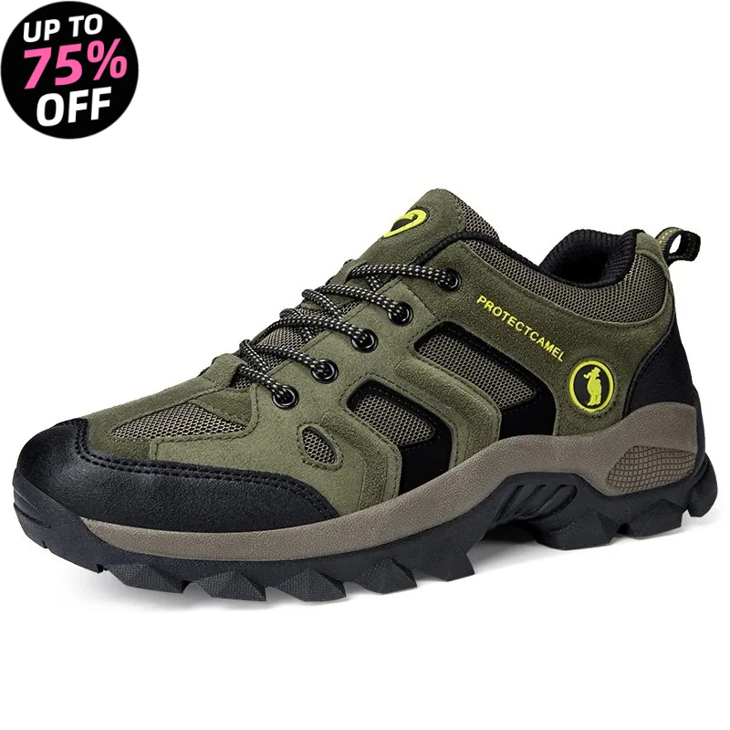 

Men's Tactical Hiking Boots Breathable Outdoor Mountain Climbing Shoes Sporty Off-Road Paul Camel Tactical Boots
