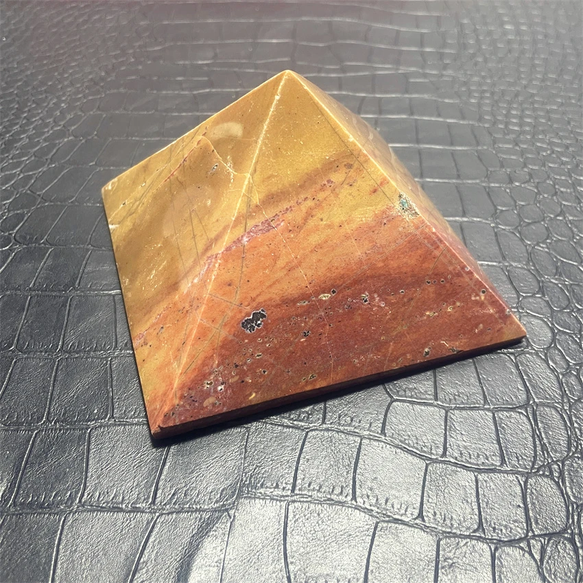 

710g Natural Marine Gem stone Pyramid Orgonite Marine Jasper Pyramid Voodoo altar Crystal With Stone Healing