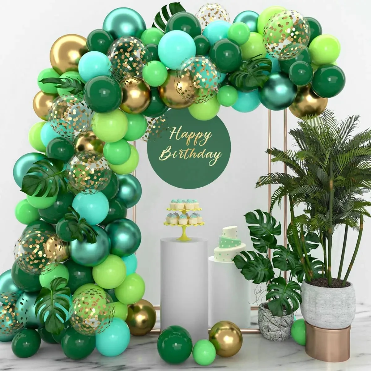 Groene Ballon Garland Arch Kit Bruiloft Ballon Decoraties Verjaardag Party Decor Kids Jungle Safari Party Ballon Baby Sho