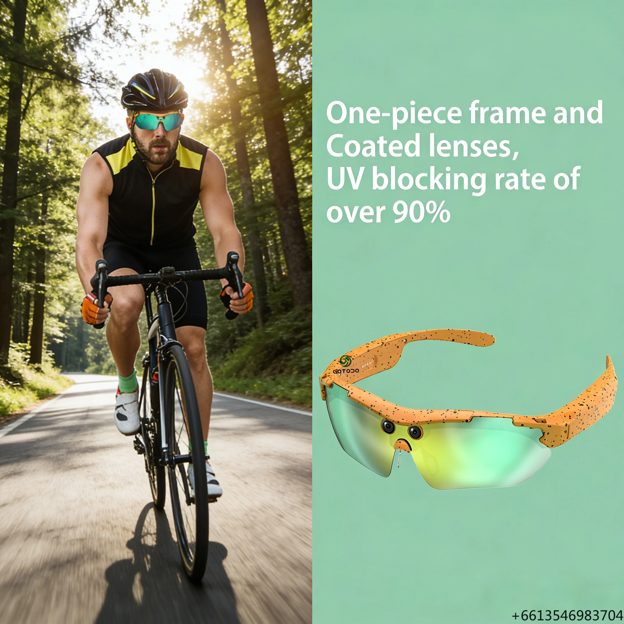 New 2026 AI Smart Glasses 8MP HD Camera 4K Video IP68 Waterproof Real-Time Translation Music Playback Touch Control Activity