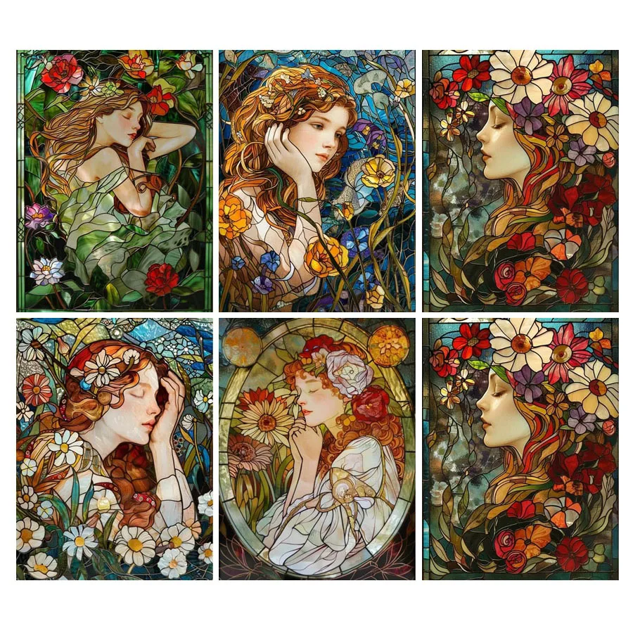 

Diy Full Mosaic Art Fantasy Sleeping Beauty New Diamond Painting Kits Elegant Girl Rhinestone Embroidery Picture Wall Decor