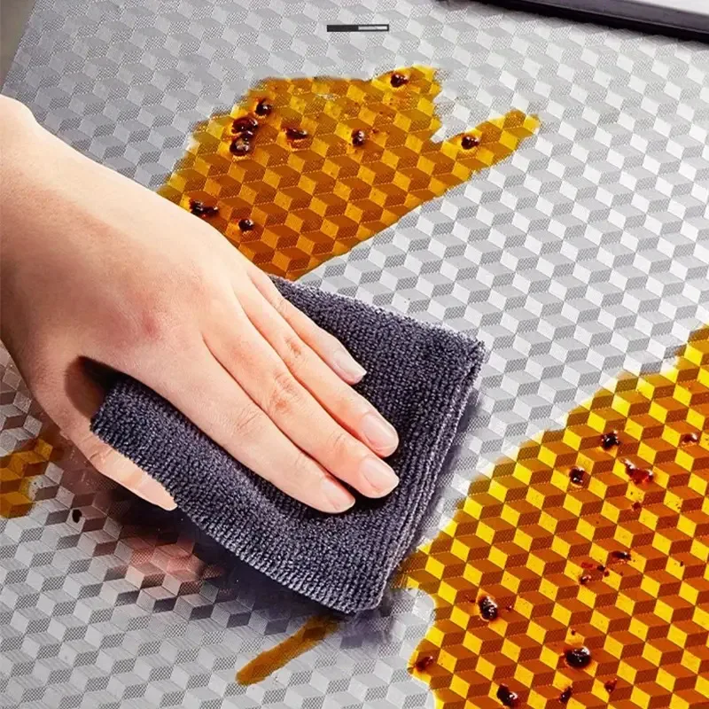 Self Adhesive Kitchen Oil Proof Wallpaper Resistant Aluminum Foil Backsplash Wall Sticker Removable Countertop Contact Paper