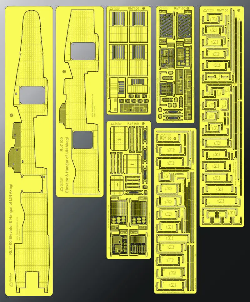 Rainbow PE 1/700 Elevator & Hangar of IJN Akagi for Fujimi 430287&RB7099(RB7100)